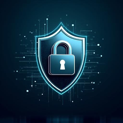 درع رقمي يرمز إلى أمان البيانات